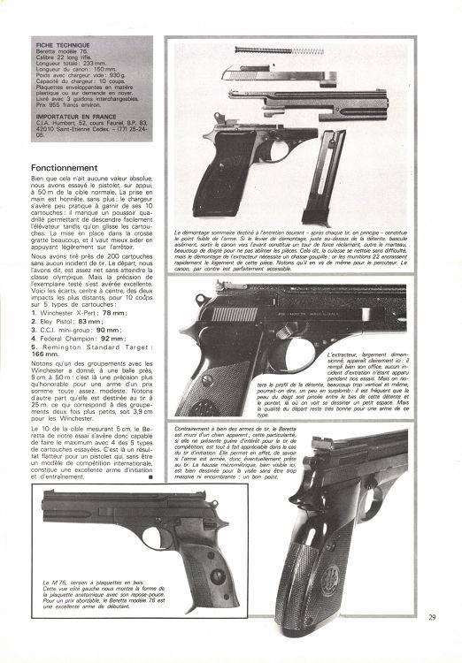 Beretta 76 laurent navarre, présentation Notice10