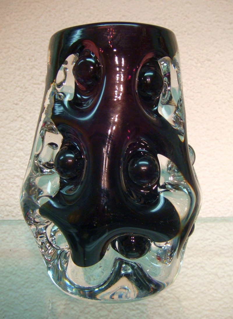 "Knobbly" vase de Jim DYER - Liskeard Glass Cornwall Angleterre Dsc06613