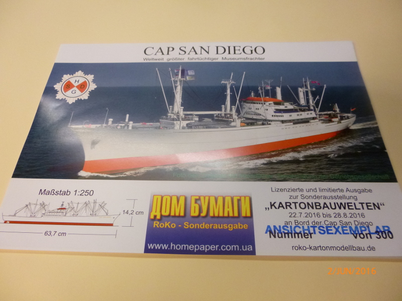 Cap San Diego 1:250 Roko Sonderausgabe P1050527