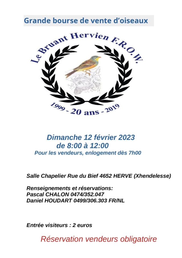 Bourse du Bruant Hervien 12 février 2023 Affich21