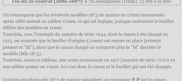 revolver 1873 de marine avec canon daté 1918 111111