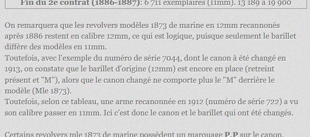 revolver 1873 de marine avec canon daté 1918  111111