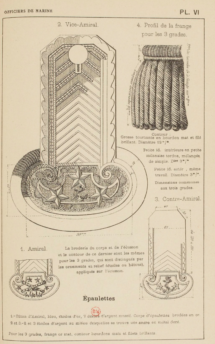 Ensemble d'officier supérieur de marine (bicorne, épaulettes et sabre) 22210