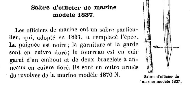 Les différents modèles de sabres d'off. de marine de Louis-Philippe à nos jours - Page 8 Marine10