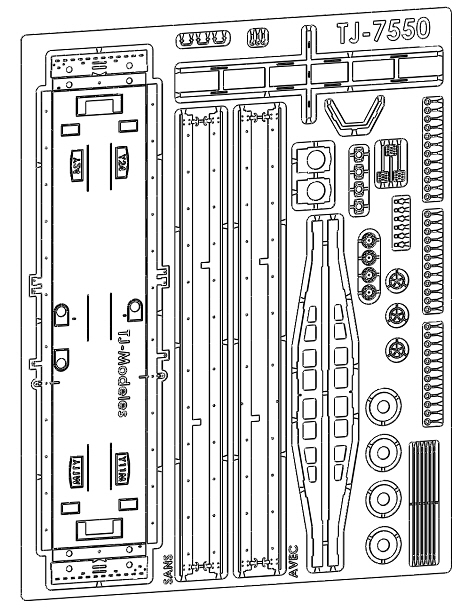 [TJ-Modeles] TJ-7550 - Kit wagon plat Slmmps ex-USA 18 Tj-75512