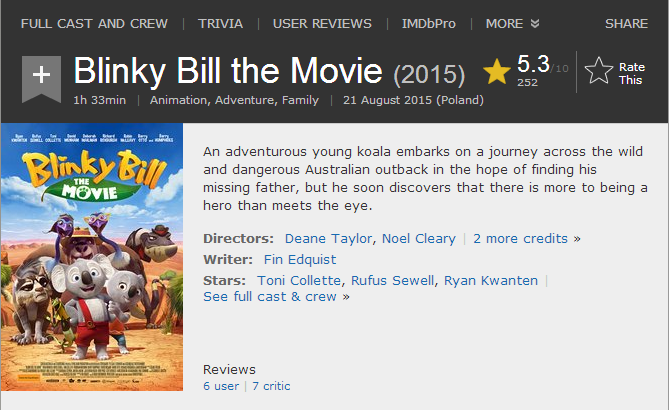فيلم الاينمي والمغامرة والعائلي الرائع جدا Blinky Bill The Movie 2015.720P BluRay مترجم بنسخة البلوري 24-08-13