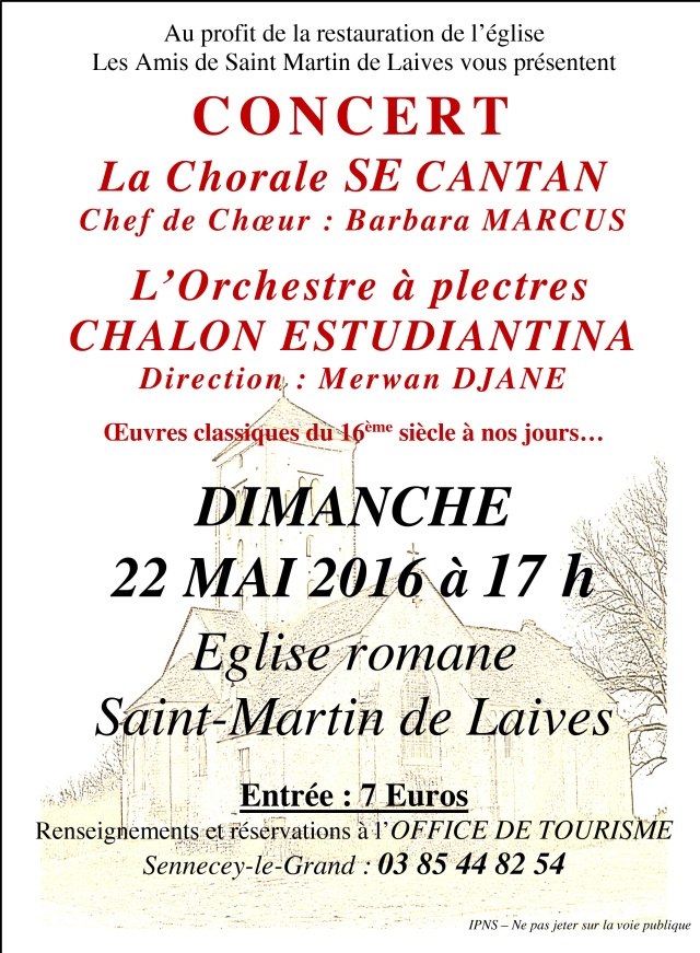 Concert Eglise de Saint-Martin de Laives Affich11