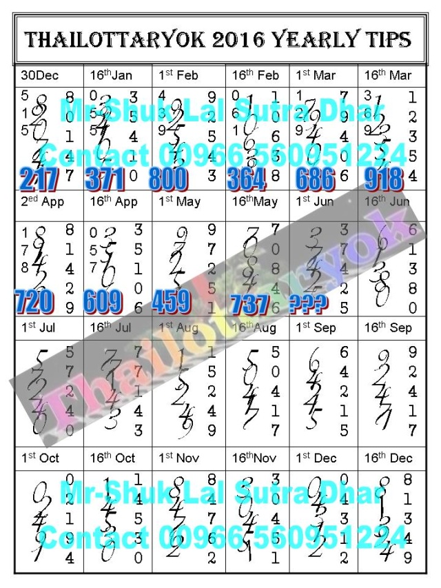 Mr-Shuk Lal 100% Tips 01-06-2016 - Page 3 Yearly16