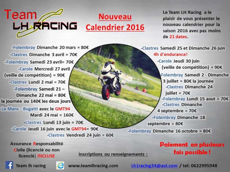 [MAJ]Calendrier saison 2016 Team LH Racing / GMT 94 Calend11
