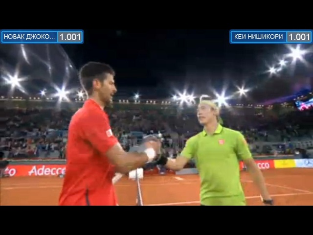 ATP. Madrid Novak Djokovic - Kei Nishikori 07.05.2016  Result: 2:0 (6:3, 7:6) Nishik24