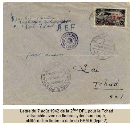 lettre pour le Tchad Timbre11