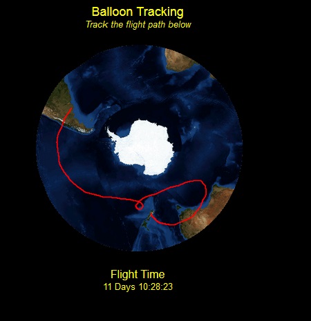 Ballon-sonde géant de la NASA dans l'hémisphère Sud Ballon12