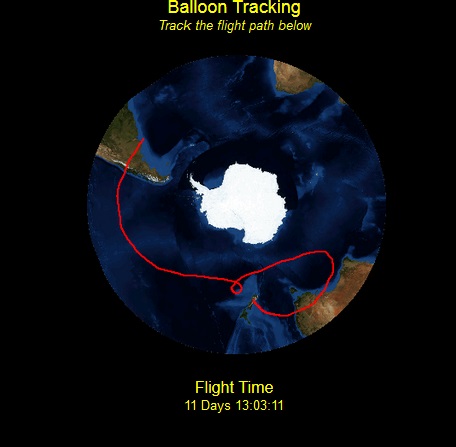 Ballon-sonde géant de la NASA dans l'hémisphère Sud Ballon13