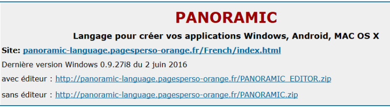Version instantanée du 2 juin 2016 : PANORAMIC V 0.9.27i8 Aa130