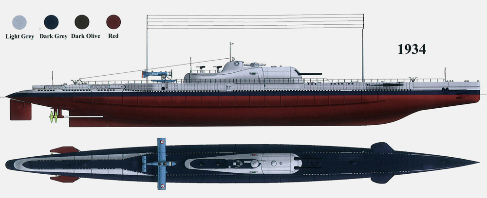 Croiseur sous-marin SURCOUF période 1936 Réf 81014 Surcou23