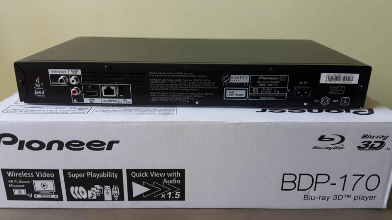 Pioneer BDP-170 3D Blu-ray player (Used) Sold