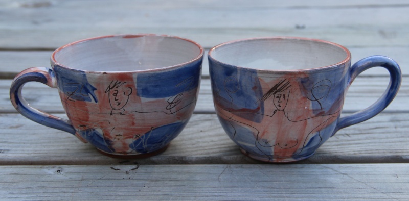 cups - Lex Benson Cooper male and female torso decorated cups Img_0015