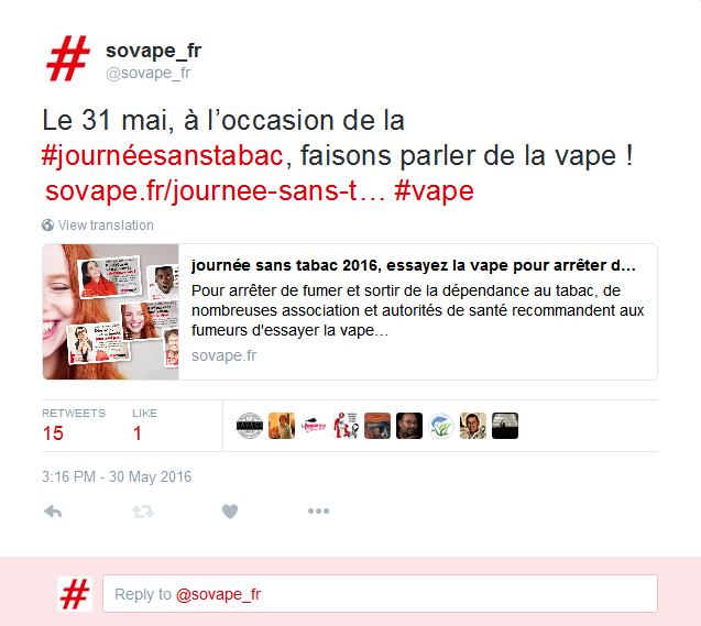 31 mai 2016 journée sans tabac... Sovape10