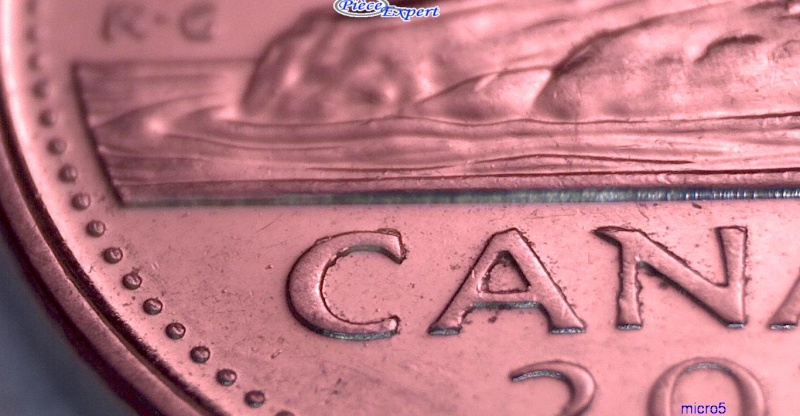 2010 - Éclat de Coin dans le  A de CANADA (Die Chip) Cpe_im37