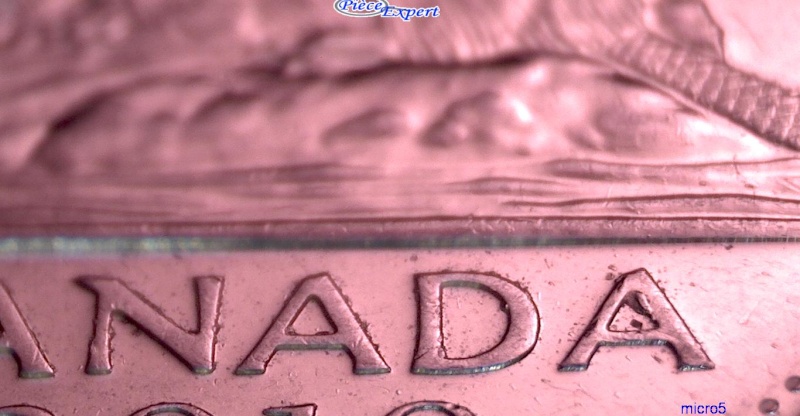 2010 - Éclat de Coin dans le  A de CANADA (Die Chip) Cpe_im38
