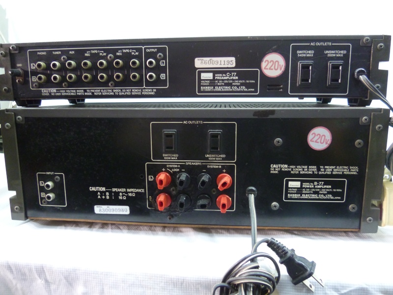 Sansui C77 & B77  pre/power amplifier-SOLD P1020213