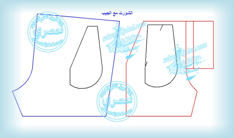 شورت مطاط من الخلف  1613