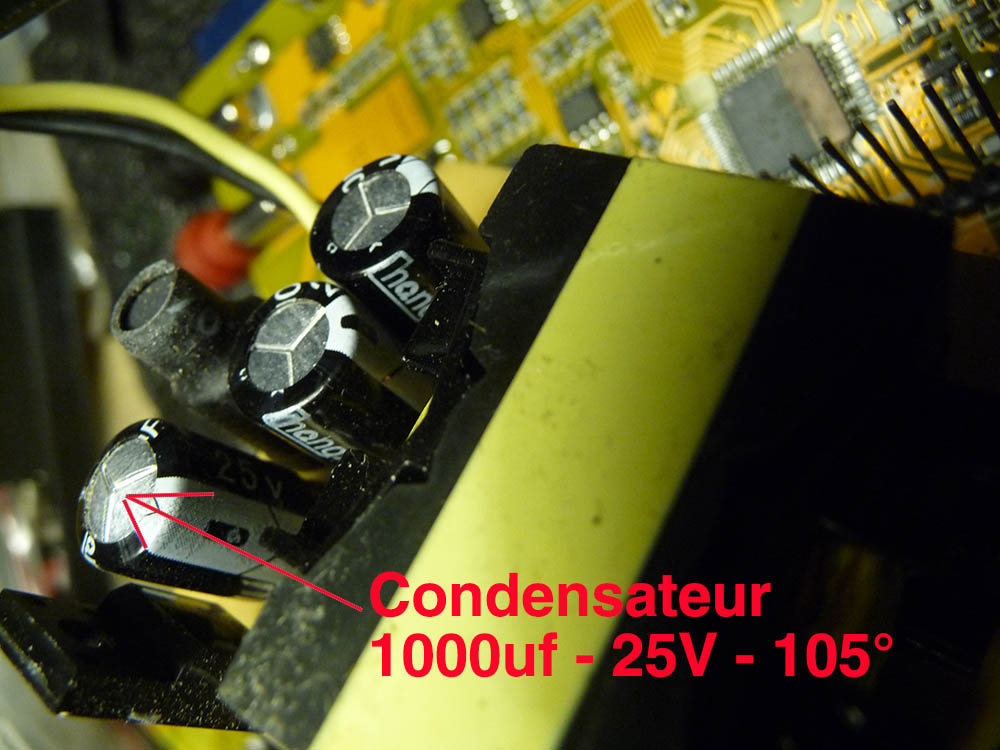 Réparation alimentation chargeur Powerpal etronix brulé Conden10