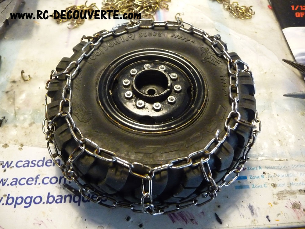 Fabriquer des chaines de roue pour SCX10 et tout Scale Trial et Crawler Cross104