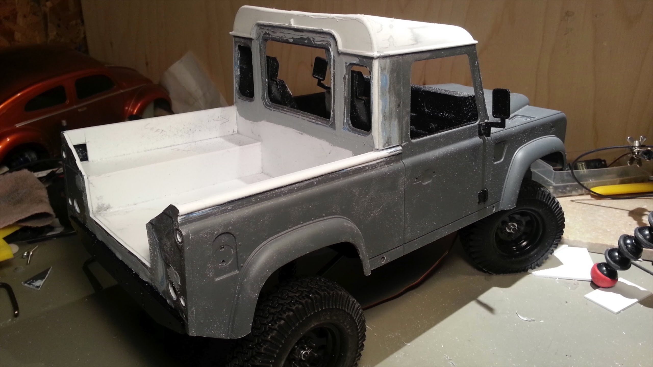 Fabrication Land Rover Pickup Defender D90 pour Léo Pickup12