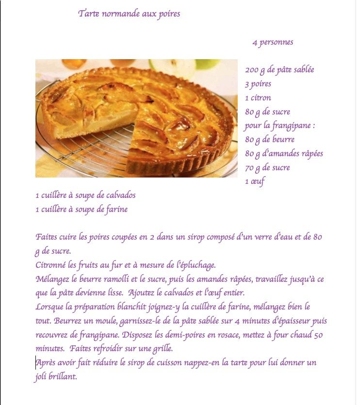 tarte aux poires 3 èmes Captur61