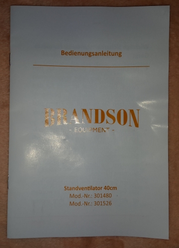 Brandson Windmaschine / Retro-Stil Ventilator in Chrom Anleit17