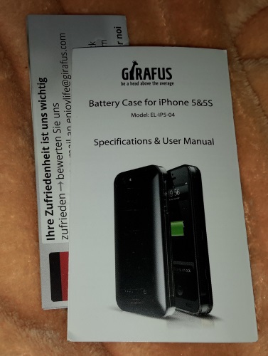 Girafus® Powerbank für iPhone 5 Anleit30