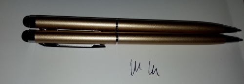 tomaxx - 2x GOLD Stylus Pen Eingabestift mit Kugelschreiber Minent10