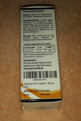 Sports&Health Vitamin D3 Tropfen Seitli34