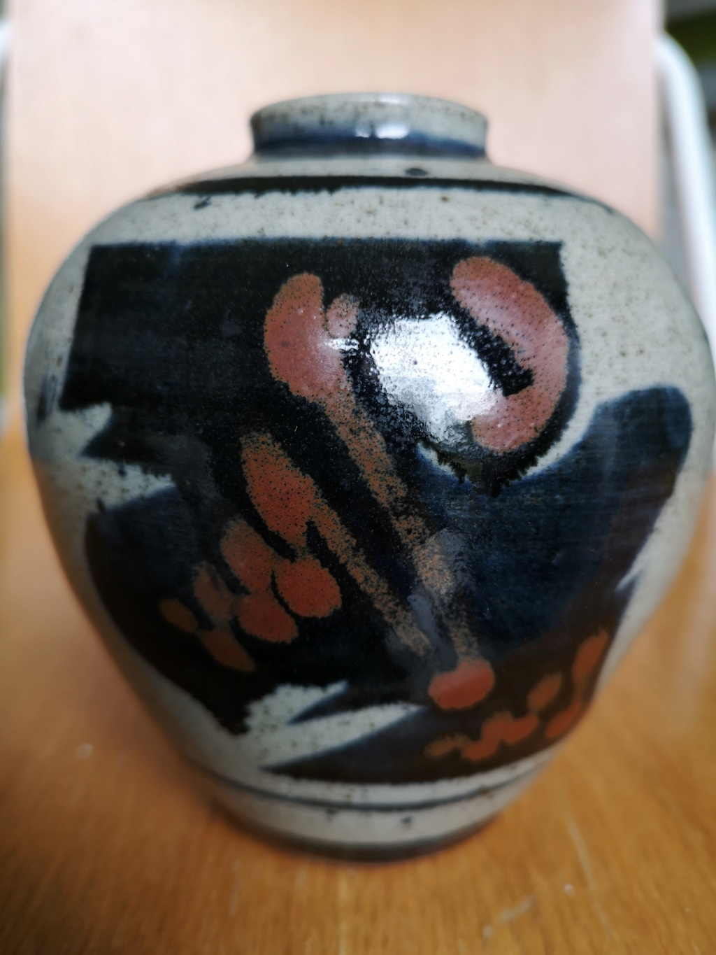 Stoneware studio pottery vase 15965311