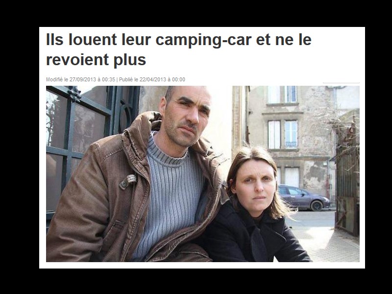 Ils louent leur camping-car et ne le revoient plus  421