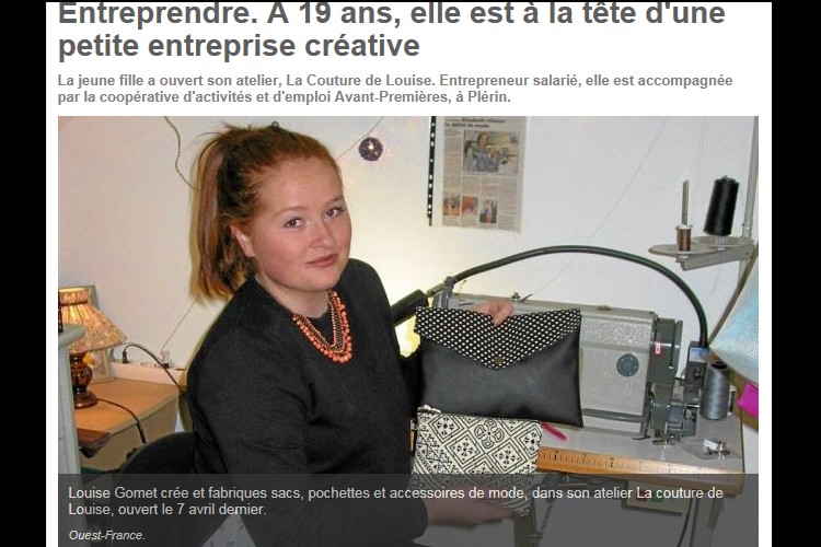 PLERIN  Entreprendre. A 19 ans, elle est à la tête d'une petite entreprise créative  A23