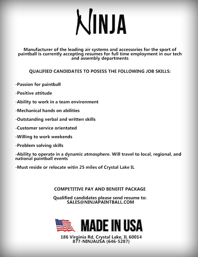 Ninja Job Opportunity / Offre d'emploi (IL / USA) Ninjaj10