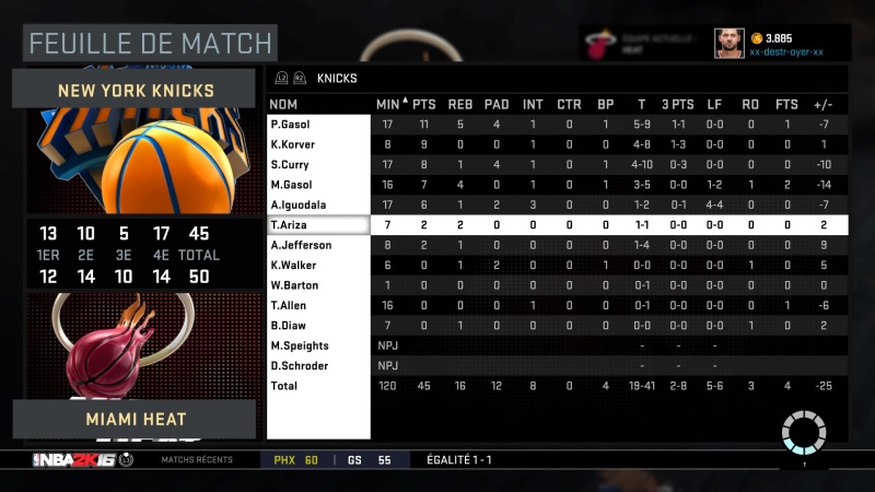 Miami Heat (2) - (7) New York Knicks [3-1] Nba_2k13