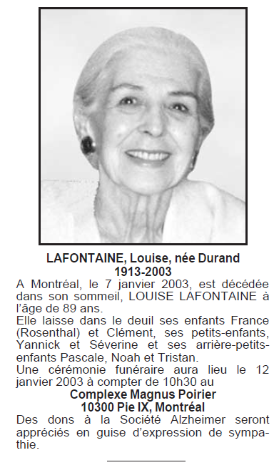 Durand, Louise Lafontaine Louise10