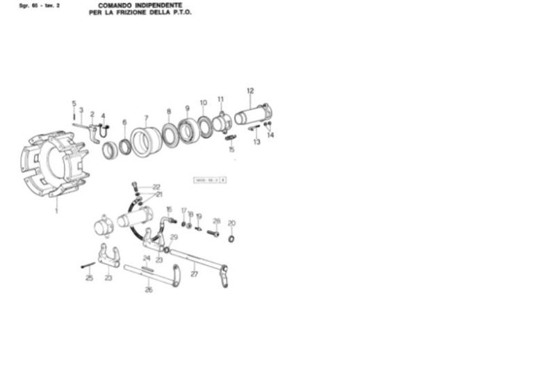 embrayage - Notice démontage & remontage Changer embrayage sur tracteur minitauro 60 - 2 ponts (4x4)de 1974  07_sch10