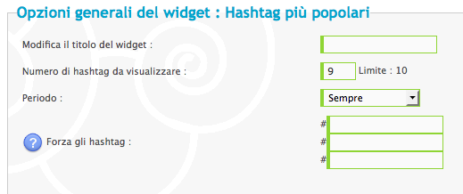 Widget: I membri più taggati e gli Hashtag più popolari! Scherm11
