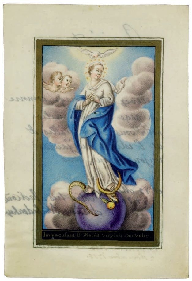 Aquarelle de la Vierge signée “Antoine Archiduchesse" Recto10