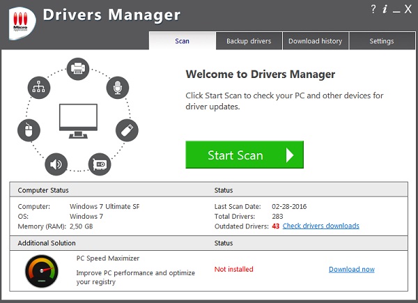 برنامج لجلب تحديثات و تعاريف الكمبيوتر Drivers Manager 4.0 + Portable Viv3go10