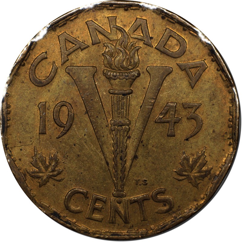 1943 - Coins Cassé & Retenu Avers/Revers (Retained Broken Die Obs./Rev.) 1943r10