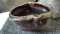 heavy raku bowl with 3 backstamps including a cross mark Img_2055