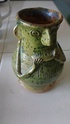 Green Kingston ware figural pot, Andrew MacDonald, The Pot Shop, Lincoln Img_2068
