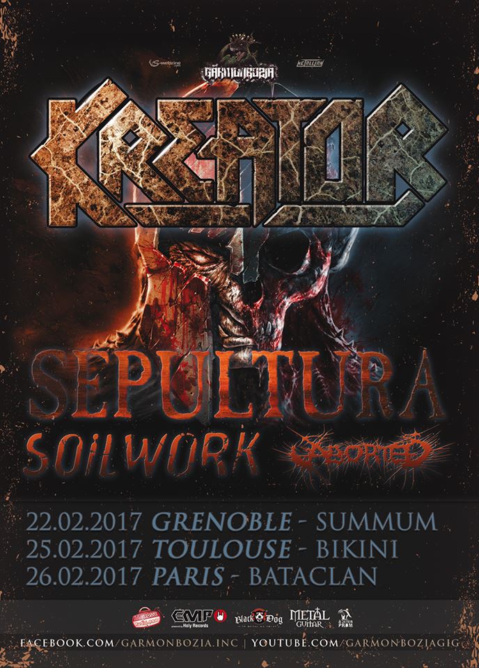 KREATOR (avec Sepultura et Soilwork) - Tournée Française 2017 Kreato10