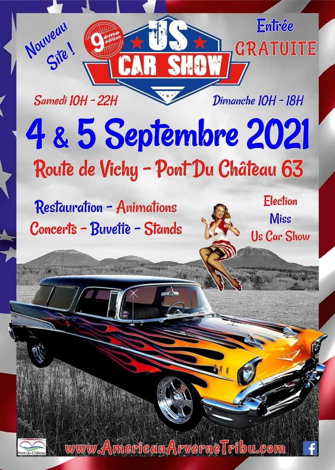 (63) - 4 & ( septembre 2021 - 9ème US car Show à Pont du Chateau 09_04_10