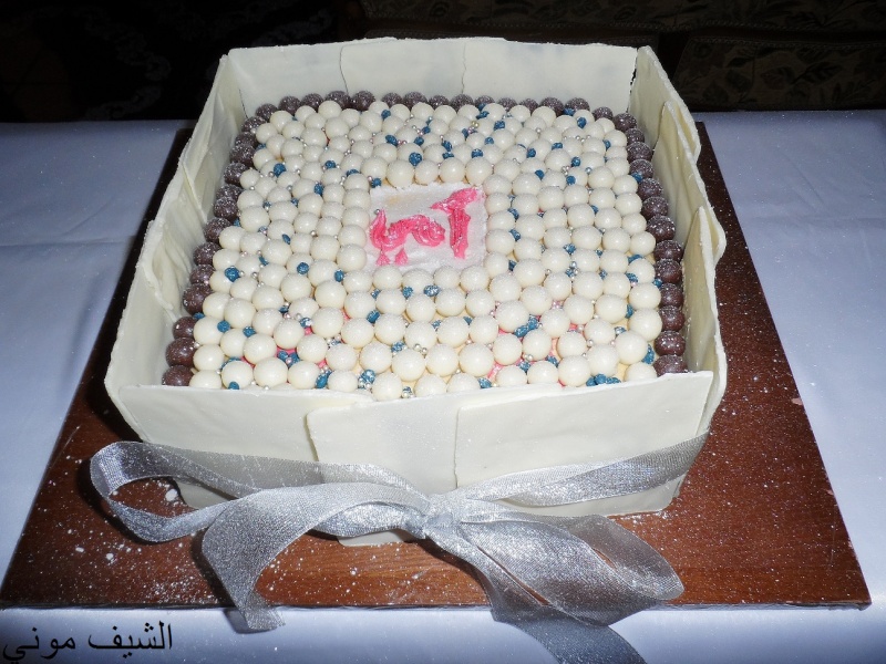 تورتة عيد الأم بالشوكولاته البيضاء والمالتيزرز من مطبخ الشيف موني 2610